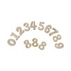 100 Pieces Wooden Numbers Density Board Natural No Burr Safe