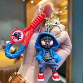 [Fehose] Keychain Fashion Hero Cartoon Design Car Keychain Cute Backpack Charm for Kids Girls Boys, anime-03