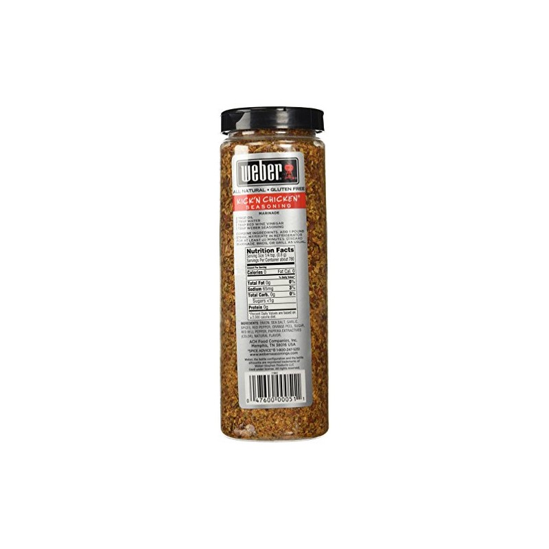 Weber Kick'n Chicken Seasoning 22 Oz. Made with Sea Salt