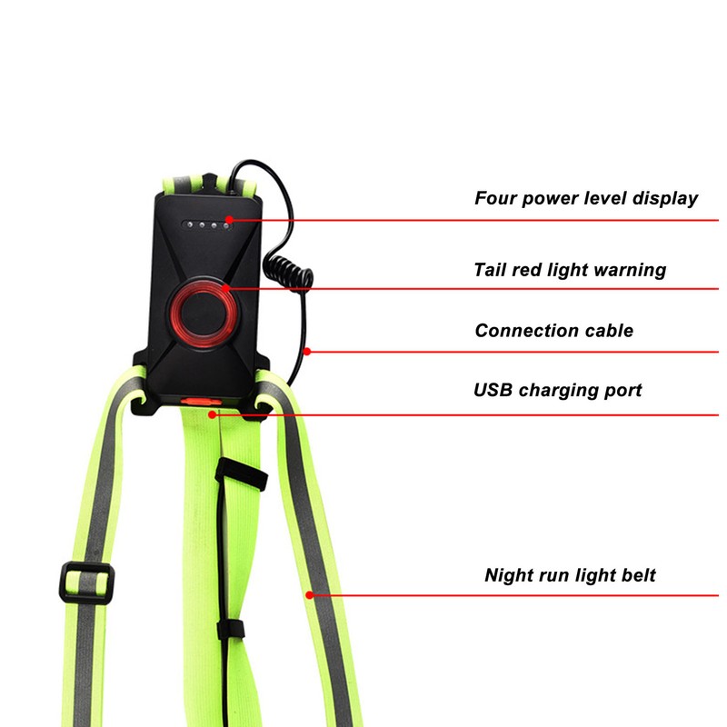 Outdoor Night Running Chest Lights Dual Light Sources IP55 Waterproof