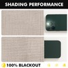 MIULEE 100% Blackout Linen Curtains for Bedroom, Beige Solid Luxury