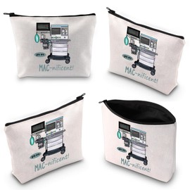 XYANFA Anesthesia Makeup Bag Anesthesiologist Gift Anesthesia Tech Week Gift Anesthetist Nurse Doctor Cosmetic Bag MAC-nificient (you are MACnificent)
