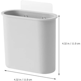 Cabilock Soporte para Cepillos De Dientes De Pared Sin Perforaciones Organizador De Baño De PS con Drenaje para Cepillos De Dientes Eléctricos Y Pasta De 4.33 X 4.33 X 1.69 in
