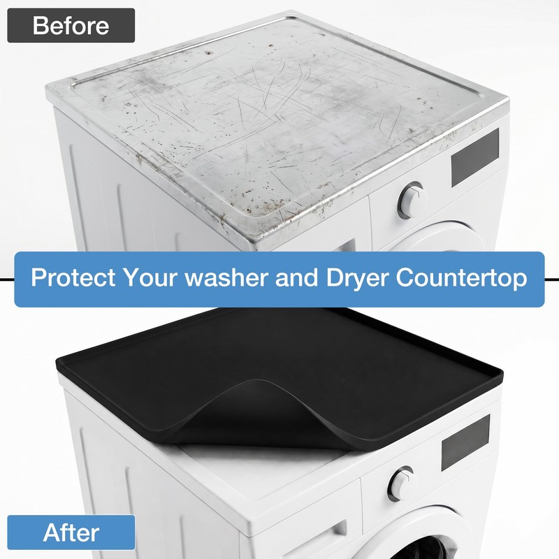 Abalter 1pcs Washer and Dryer Topper Protector Mat 27" x