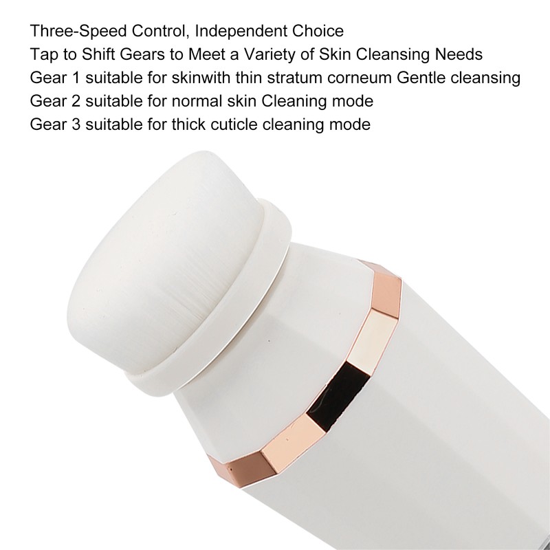 Facial Cleansing Brush Rechargeable 360° Rotatable 3 Speed Electric Face