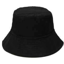 Joylife Solid Color Bucket Hat Suede Classic Fisherman Hats Winter Reversible Packable Cap (Black)