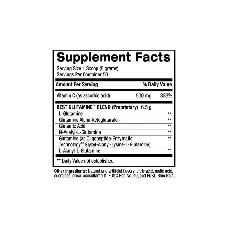 Glutamina Bpi Best Glutamine 50 Servicios Sabor Lima limón