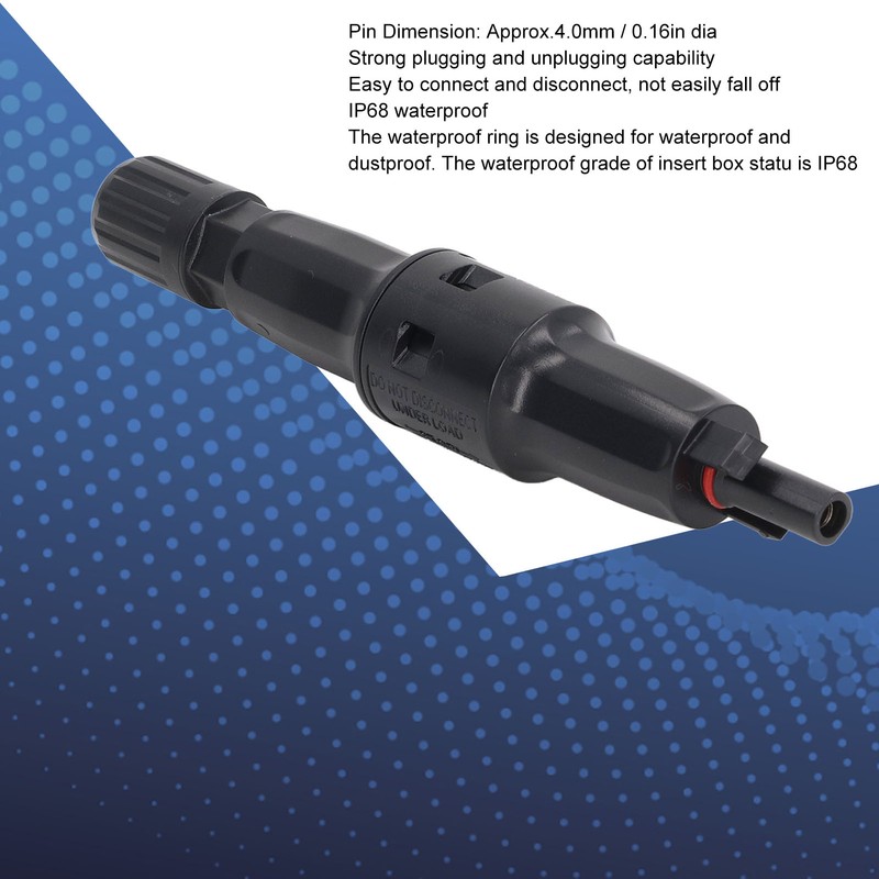 1500V Solar PV Fuse Connector IP68 Waterproof Fuse Plug Diode
