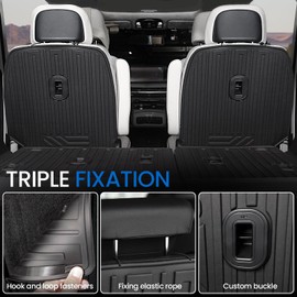JOULARISE Kick Mats for 2020-2024 2025 Hyundai Palisade 7 Seats Captain Chairs, All Weather TPE Seat Back Backrest Protector Accessories for Palisade(2nd Row Backrest Mats)