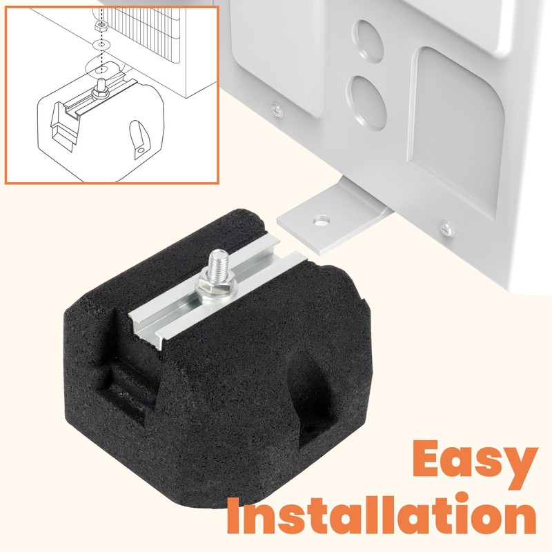 GCGOODS Rubber Floor Mounting Base Pad, Ductless Mini Split Air