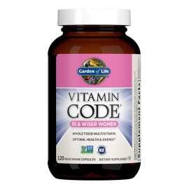 Garden Of Life Vitamin Code 50 & Wiser Multivitaminas Para Mujeres 120 Cápsulas Vegetarianas