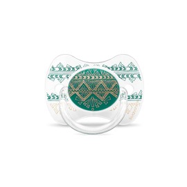 Suavinex Premium Haute Couture Chupete con Tetina Fisiológica de Silicona, Verde Oscuro, 4-18 Meses