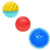 ECO-FUSED 3-Pack Squeaky Dog Toy Balls - Spiky Chew Toys