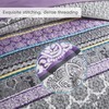 3 Pieces Colorful Boho Quilt Set Full Queen Size, Purple