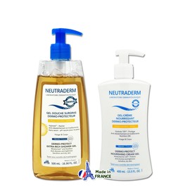 Nutraderm Dermo Protect Extra Rich Shower Gel 500ml+Nourishing Gel Cream 400ml / 뉴트라덤 더모 프로텍트 엑스트라 리치 샤워 젤 500ml+너리싱 젤 크림 400ml