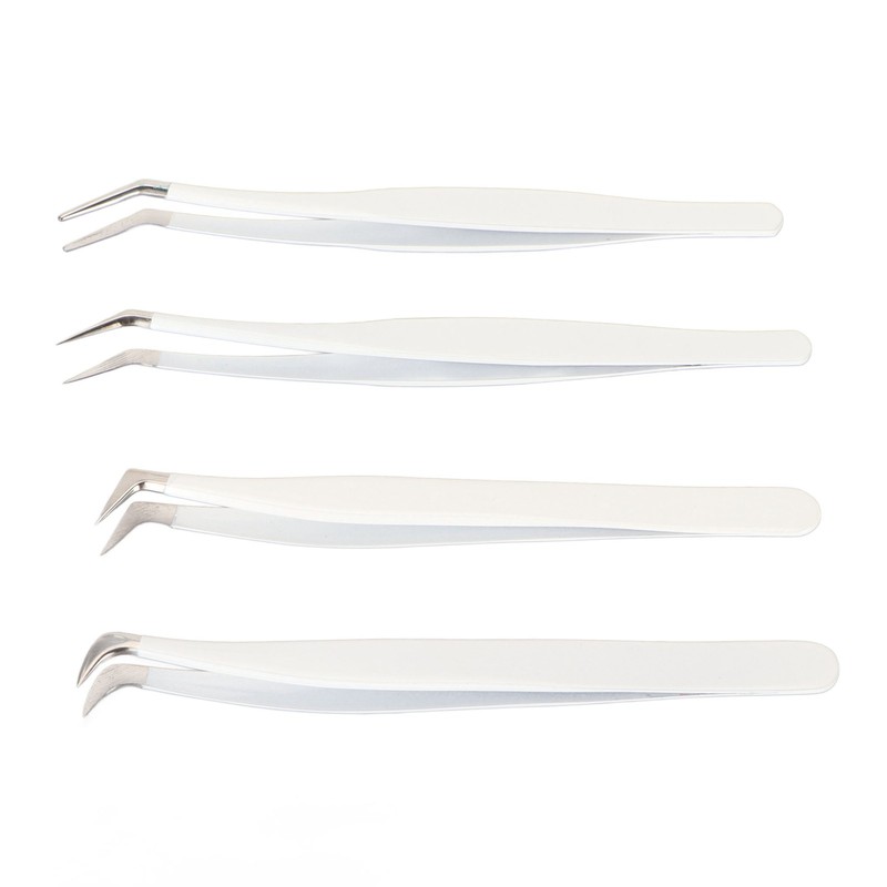 Eyelash Extension Tweezers Kit Stainless Steel High Accuracy Lash Tweezers