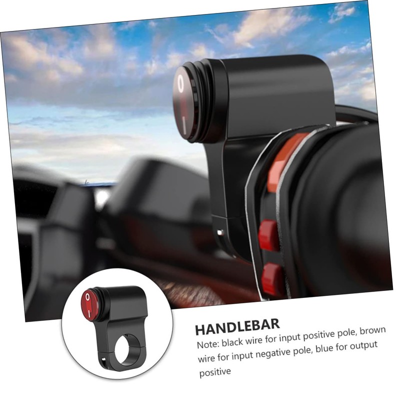 Ipetboom Motorcycle Handlebar Off Button Switch for Headlights Aluminum Alloy