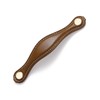 JIASENBAO Brown Leather Drawer Pulls 5 Pack 5"(128mm) Leather Handles