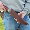 Genuine Leather Belt Knife Sheath for Fixed Blade Knives with