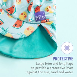 Bambino Mio, Reversible Swim Sun Hat, Baby and Toddler, Cap with Neck Protection, UPF40+