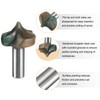 sourcing map Point Cutting Roundover Router Bit 11/16" Radius 1/2"