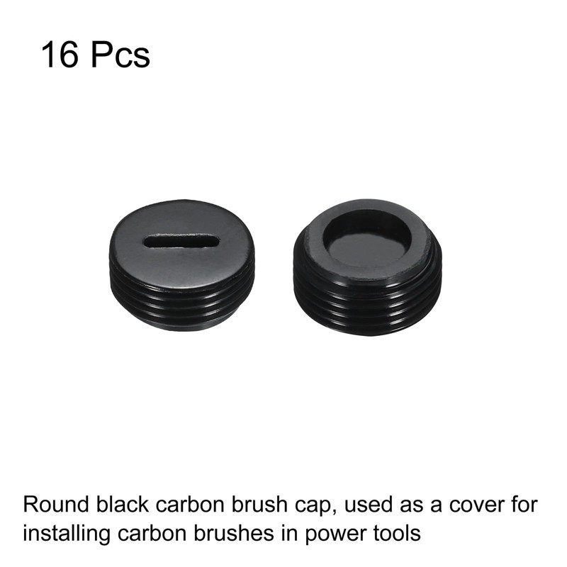 sourcing map Carbon Brush Holder Cap Motor Electric Brush Plastic