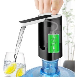 LONROI Dispensador de Agua, Portátil Despachador USB Recargable, Bomba Agua Garrafa Potable Plegable