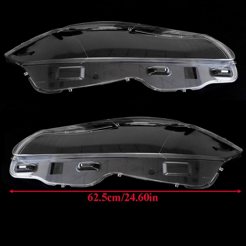 QPCRAP 2Pcs Front Headlamp Headlight Lens Cover Shell Clear Fit