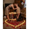 Amagic 1000 Pieces Artificial Rose Petals with 12 Heart LED