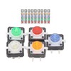 50pcs Mini Push Button ABS Push Button Switch with LED