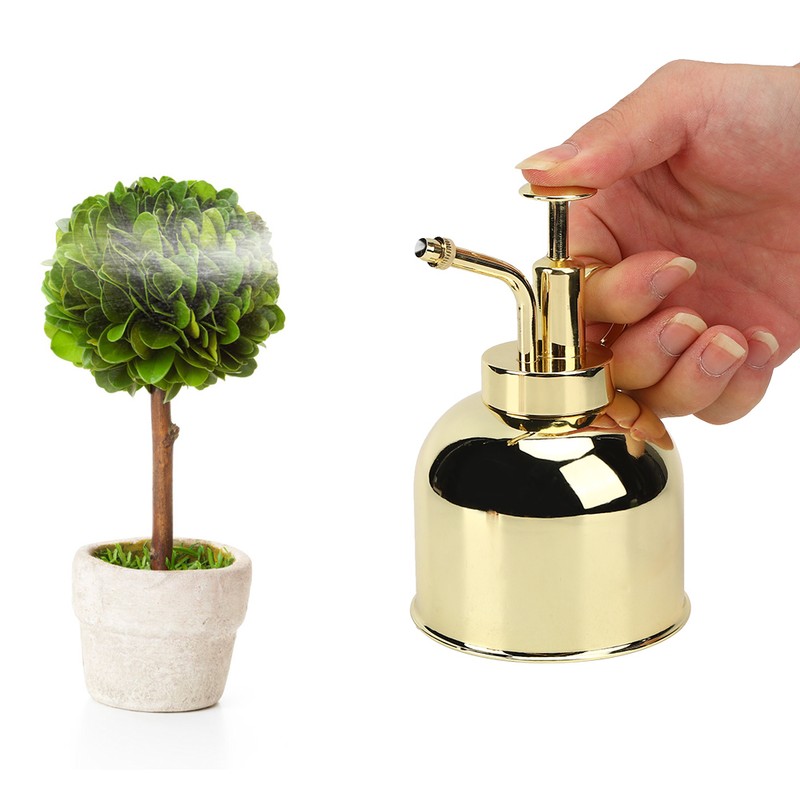 Stainless Steel Hand Pressure Plant Flower Watering Pot Spray Bottle