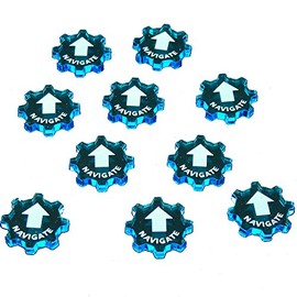 LITKO Armada Tokens | Compatible with Star Wars: Armada | Defense | Objective | Command | 10 Pack (Navigate, Fluorescent Blue)