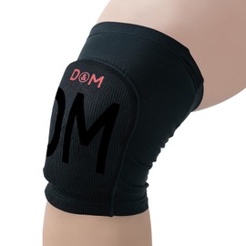 D&M SUP-809 DANCE SUP Knee Supporter, For Dance, 0.4 inches (10 mm) Thick, Padded, Black, S, Left and Right Use, 1 Piece, Made in Japan, Sweat Absorbent, Quick Drying, Breakdance, Hip Hop, Junior