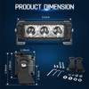 Autofeel 8 inch Led Light Bar, 30W 3100LM Spot Lights,