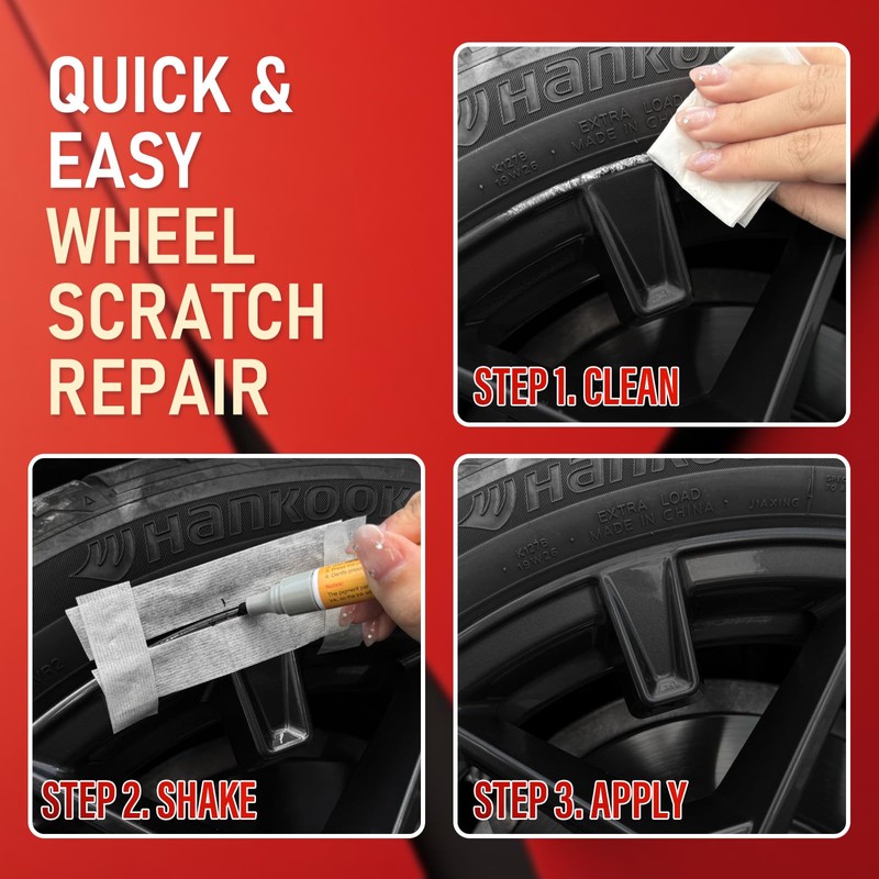 SMAPHY Wheel Scratch Repair Kit, Wheel Repair Kit Curb Rash,