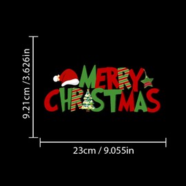 Leniutor Merry Christmas Window Clings, Double-Sided Xmas Window Stickers Decals for Car Window Bumper Stickers Christmas Car Accessory Decorations (1, Christmas-4)