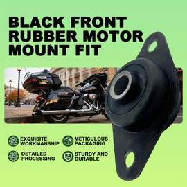 Black Front Rubber Motor Mount Fit for 1980-2008 Rubber-Mounted Harley Tour Glide FLT Road Glide FLTR Road King FLHR Electra Glide FLHT Street Glide FLHX Replace 16207-79B,Front Motor Mount