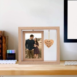 GUANKE Couple Picture Frames, Rotating Romantic Picture Frames for Boyfriend, Girlfriend, Husband, Wife,Let The Adventure Begin - 4x6 Inches Photo Frame (Let's adventure)