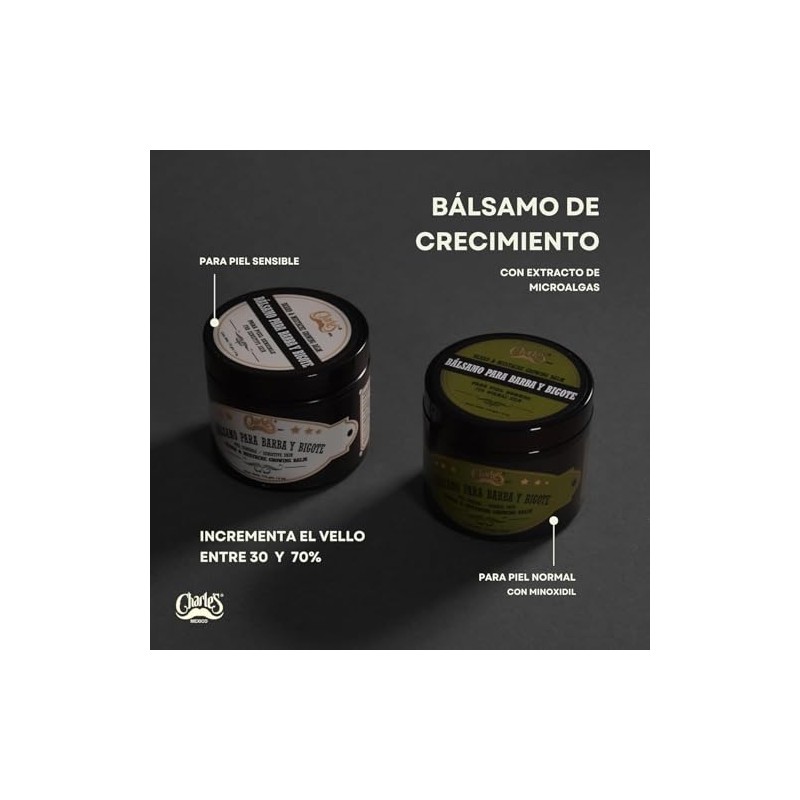 Charle's - Bálsamo de Crecimiento Para Barba y Bigote, Adicionado