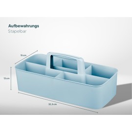 uandu Mehrzweck Korb Organizer, Kunststoffkorb mit Griff, Aufbewahrungskorb für Küche, Bad und mehr, Ordnungsboxen, Korb Aufbewahrung, Reinigungskorb, Bastelkorb, Aufbewahrung für Kunst und Make-up