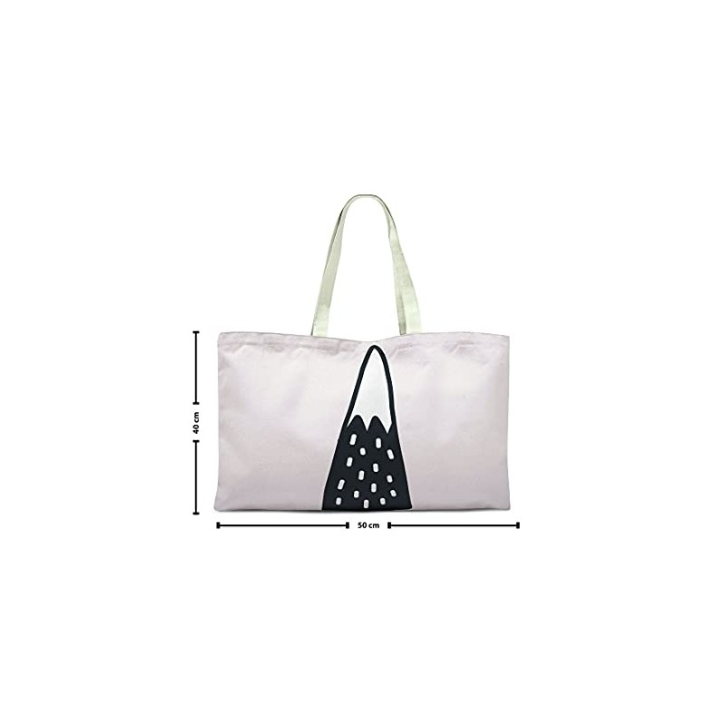 Le Jardin du Lin Printed Shopping Bag, Reusable Bag, Foldable,