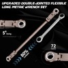 DISEN Upgraded Double Jointed Extra Long Flex Head Ratchet Wrench
