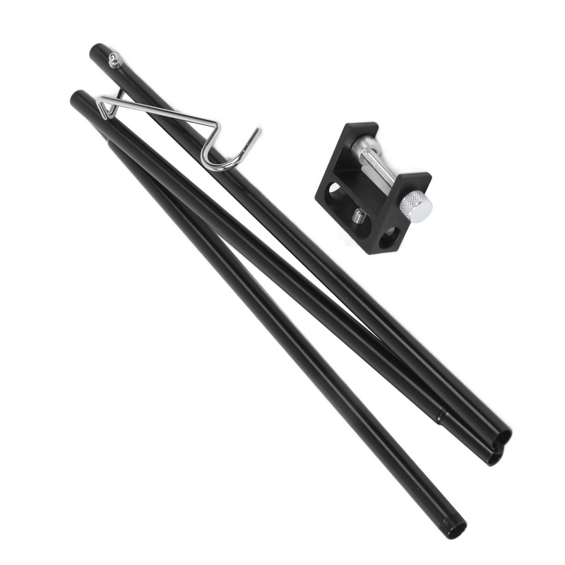 Camping Lantern Stand Aluminum Alloy Foldable Single Hook Lamp Pole