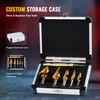 ZELCAN Step Bits for Metal, Step Drill Bit Set 5PCS