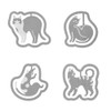 Midori 43357006 Clips, Etched Clips, Cat Pattern
