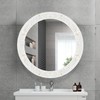 Mosaic Mirrors for Wall 24 Inch, Natural Mother of Pearl