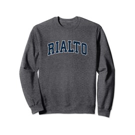 Rialto California CA Vintage Sports Design Navy Sweatshirt