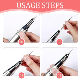 30 Piece Professional Nail Cutter Bits Set Made of Tungsten Carbide, Diamond Attachments for Manicure and Pedicure, Sanding Body Set for Manicure Nail Care, Suitable for Removing Gel, Acrylic and