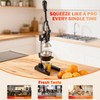 BAMBROX Manual Cast Iron Lemon Squeezer, Black Citrus Juicer
