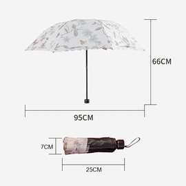 YUEHUA Sun Umbrella Ladies Parasol Ladies Embroidered Lace Double-Deck Anti-UV Parasol Umbrella Sun/Rain/Snow Folding Umbrella (Blue)